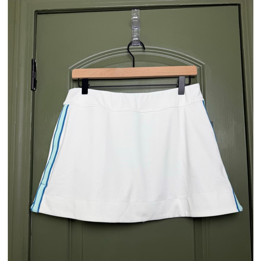 NWT Tuckernuck Sport Lisbon Stripe 14 Inch Pique Elena Tennis Skirt White Medium - Picture 2 of 7